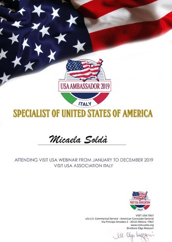 Agenzia certificata Usa Ambassador 2019